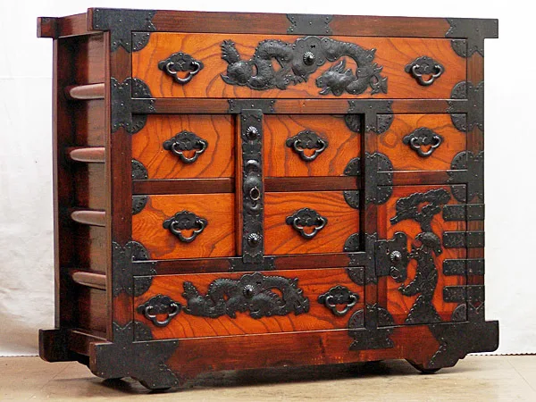 仙台車箪笥 仙台箪笥 車箪笥 帳場箪笥 時代箪笥 民芸家具 欅材 閂付和