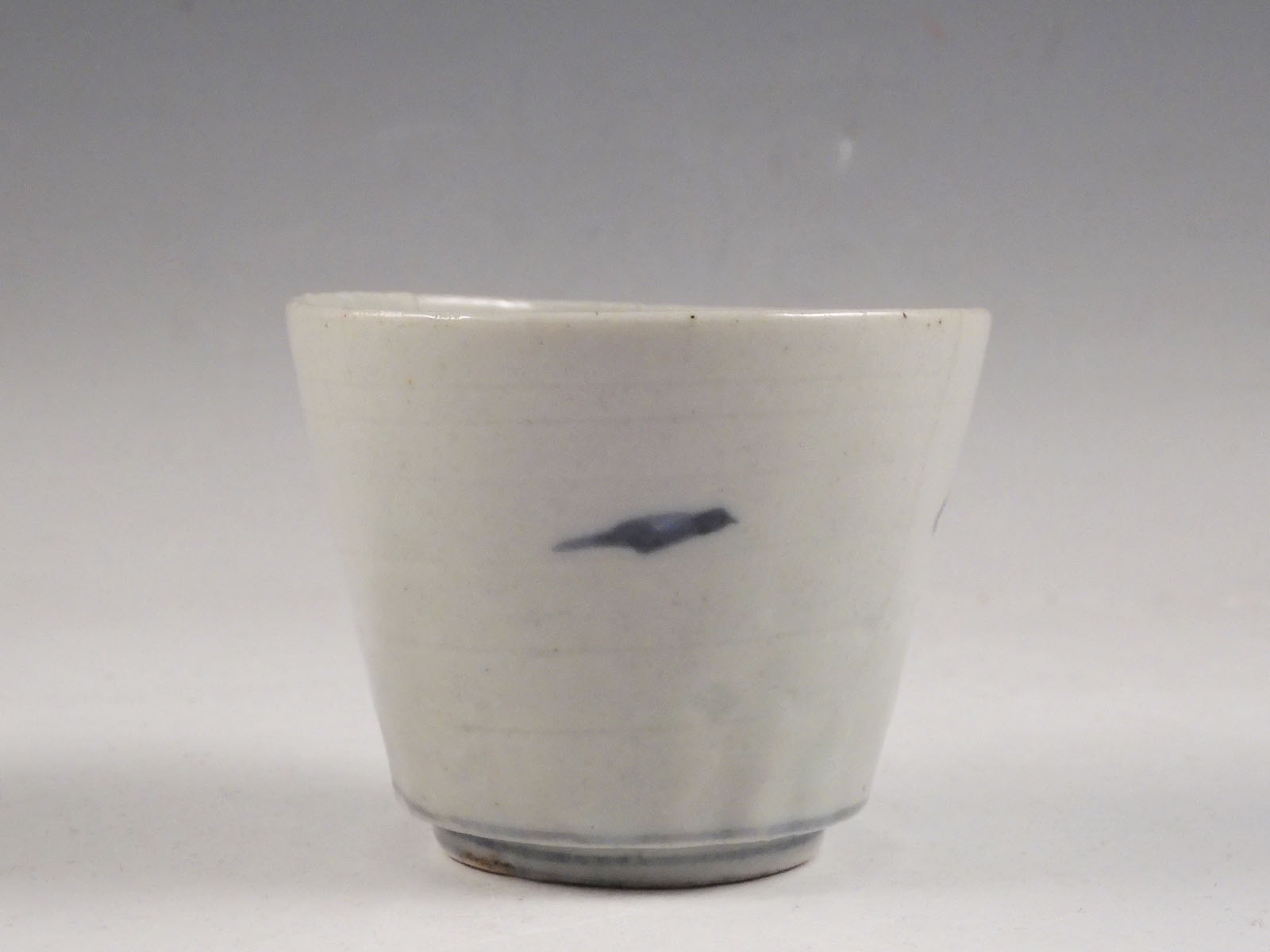 蕎麦猪口 そば猪口 露草文 高台 厚底 酒器 盃 初期 古伊万里 骨董 古