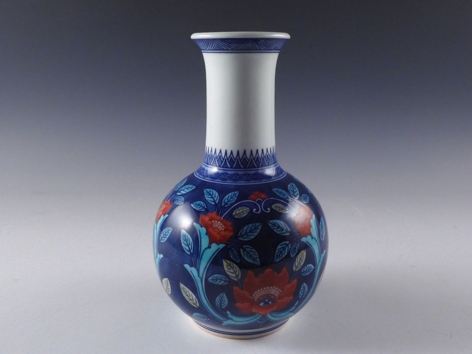 人間国宝 十三代 今泉今右衛門 高級ライン 色鍋島獅子牡丹高台皿 五点