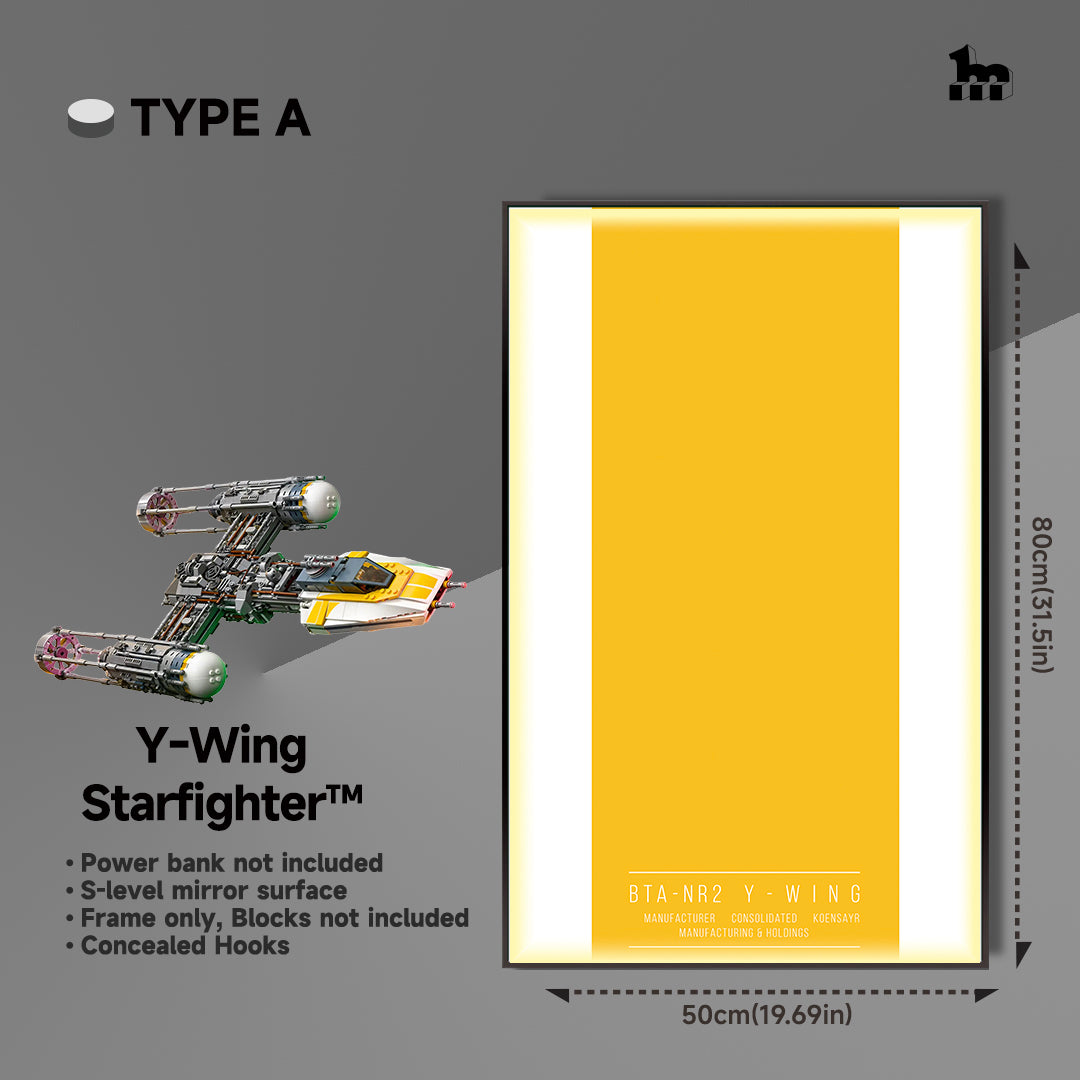 Wall Display Frame for LEGO® Star Wars 75181 Y-Wing Starfighter™