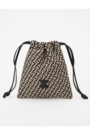 IACUCCI(イアクッチ)｜モノグランマ ポーチ JACQUARD/RUGA/ブラック の