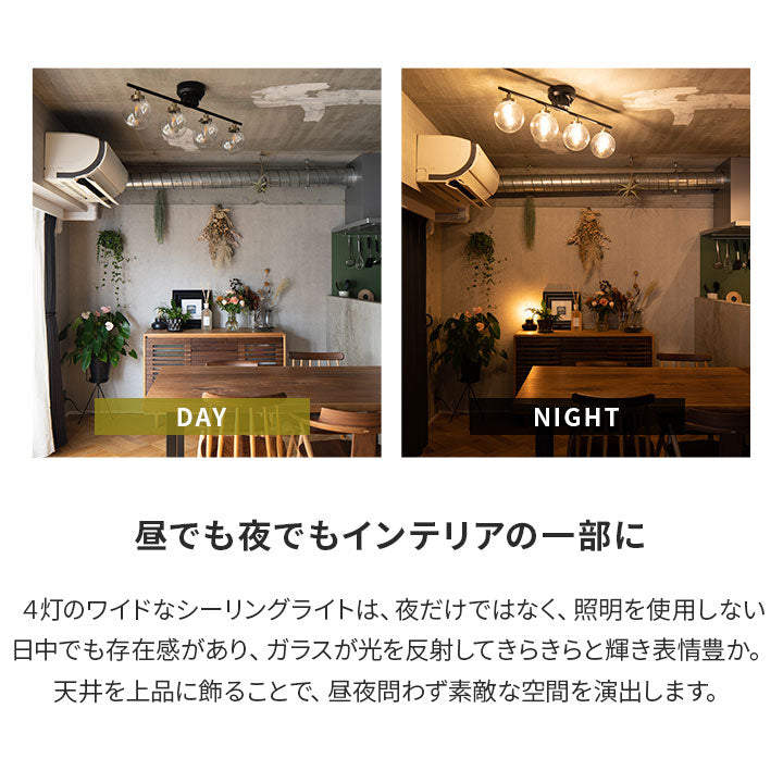 シーリングライト Type.C 6畳 8畳 スポットライト LED対応 クリア