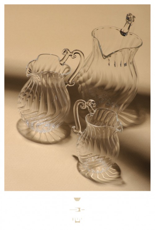 glass atelier えむに ペーパーウエイト 『空のしずく』 2点 glass