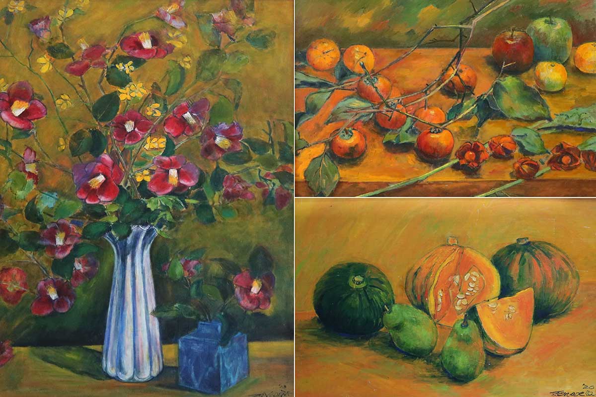 夢いっぱいの大空……白い灯台」原画 本物 一点物 絵画 yoko 夢いっぱい