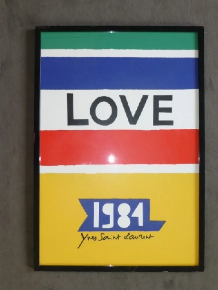 Poster de Yves Saint Laurent, love 1984 on Amorosart