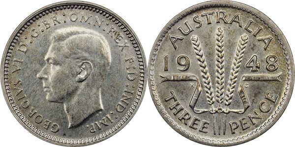 3 Pence - George VI - Australia – Numista