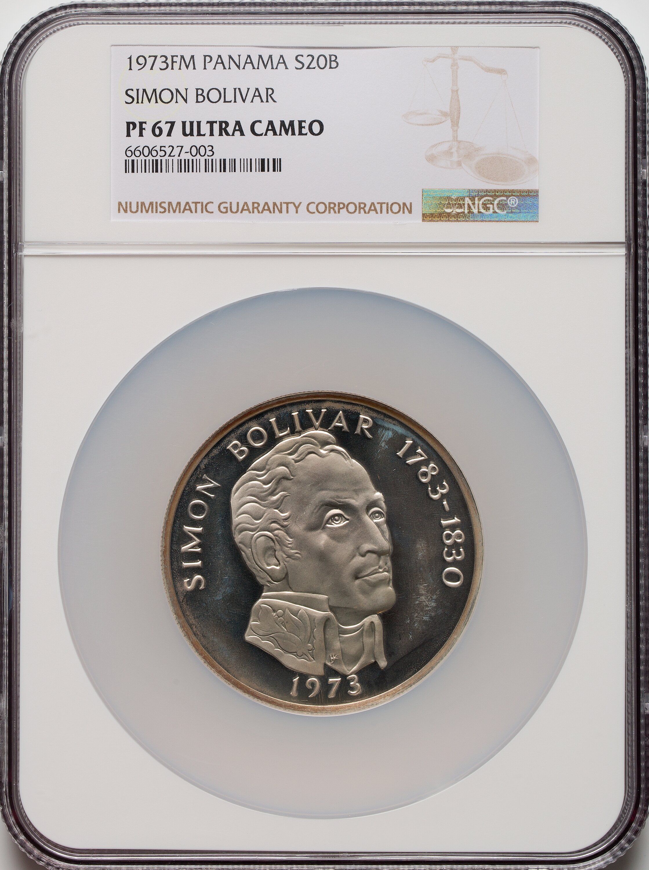 1973年 パナマ 20バルボア 銀貨 ea1206 1973年 パナマ 20バルボア 銀貨