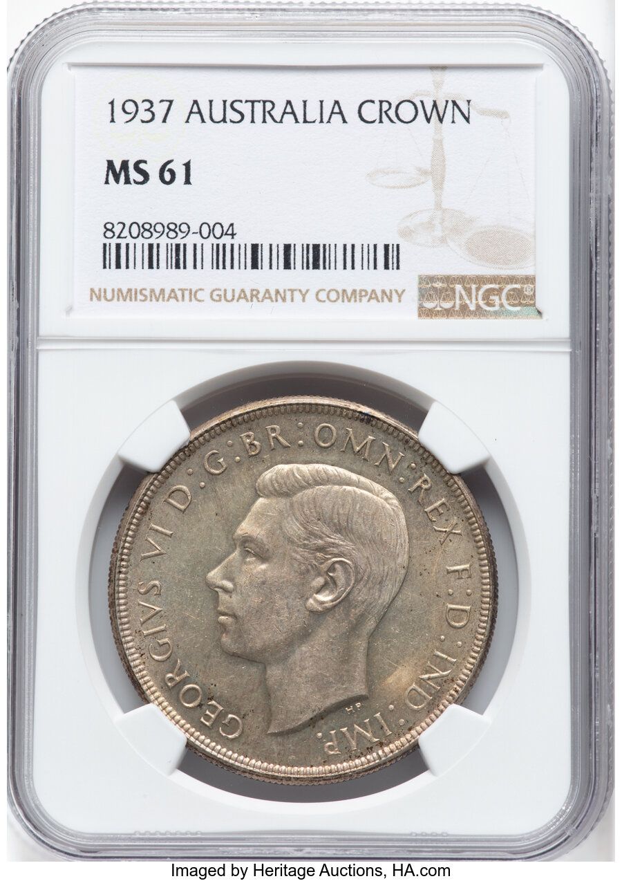 1937年 オーストラリア 1クラウン硬貨 1937年オーストラリア クラウン