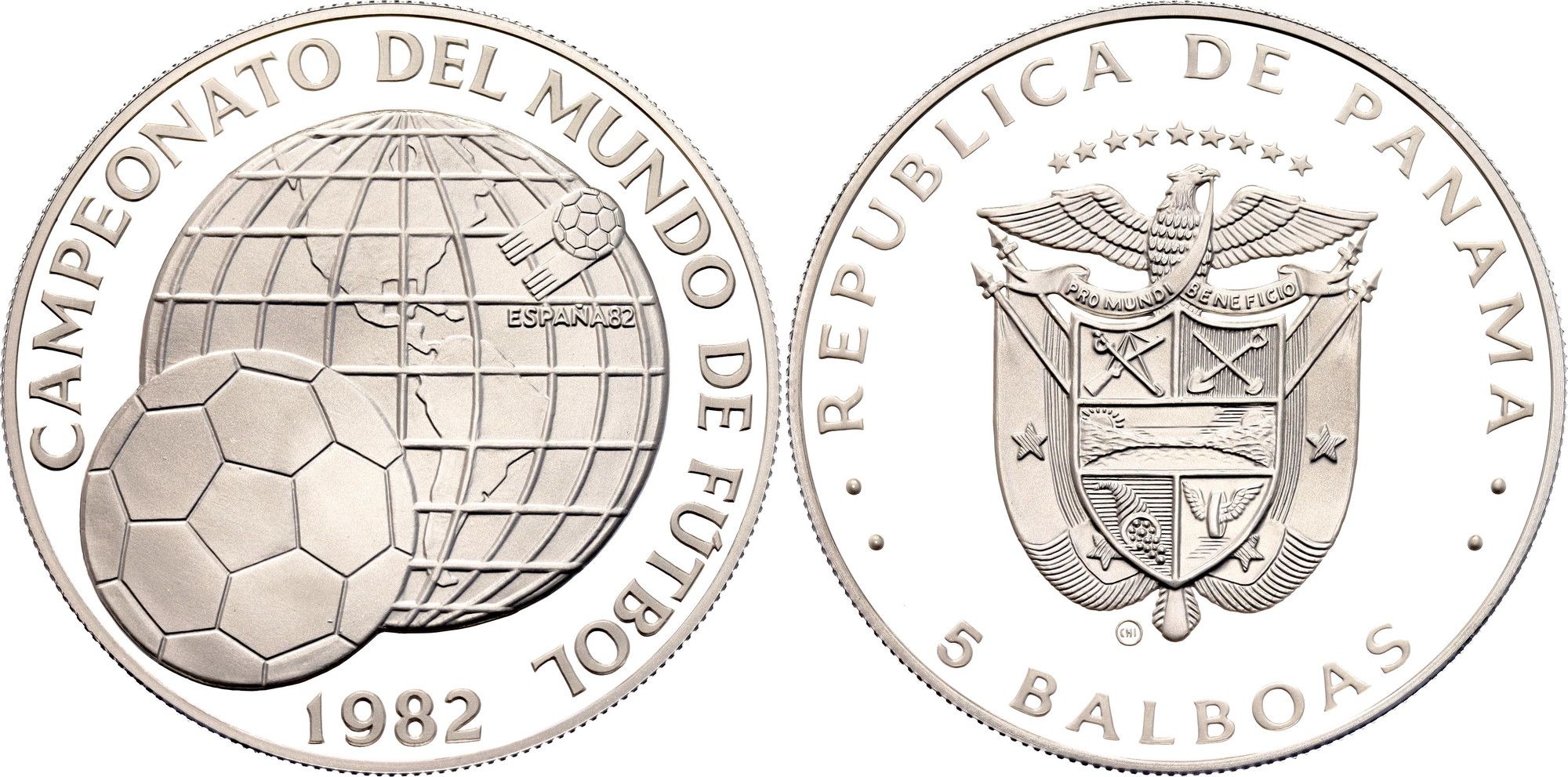 5 Balboas (Soccer World Cup 1982) - Panama – Numista