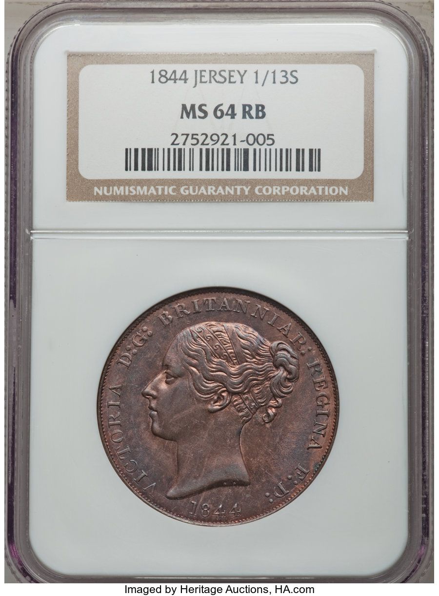 1⁄13 Shilling - Victoria - Jersey – Numista