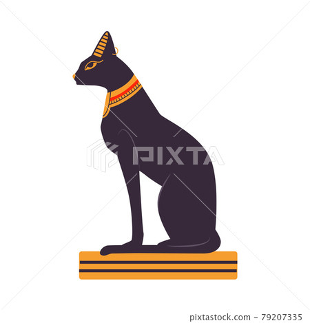 エジプト ビンテージポスター 猫 Bastet Cat by M. Azmy