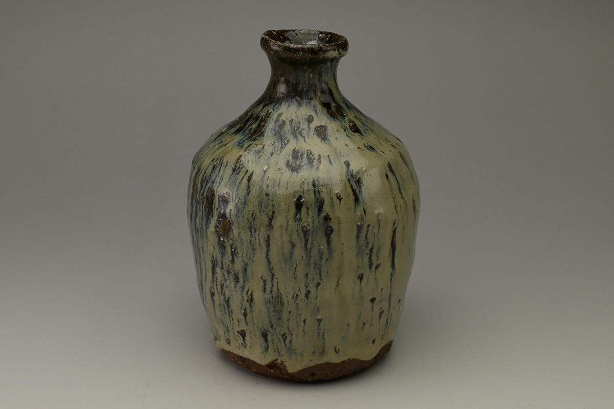 12月13日まで】丸田宗彦 絵唐津窯変徳利 共箱 共布 栞