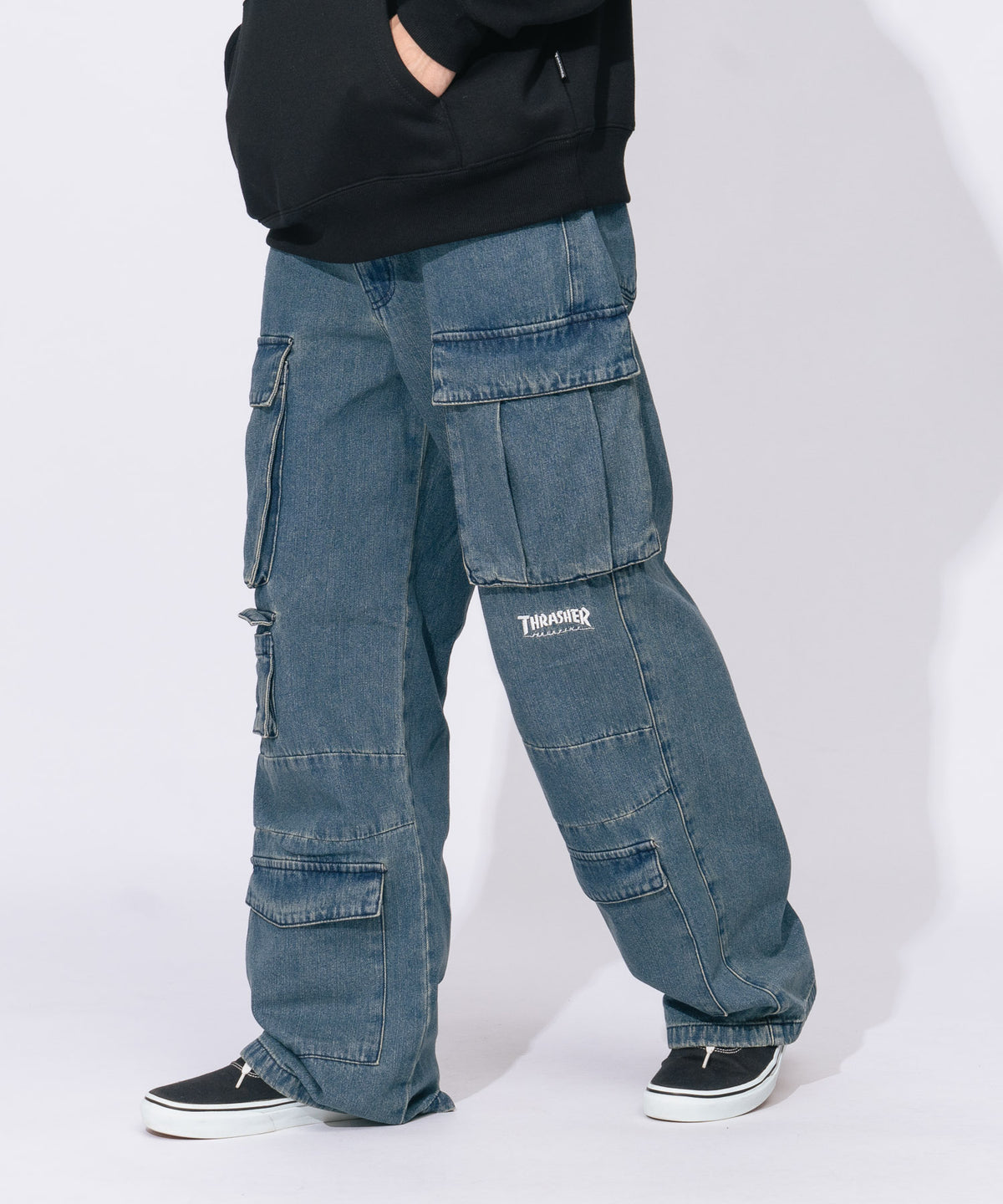 THRASHER/スラッシャー】デニム9ポケットカーゴパンツ zo