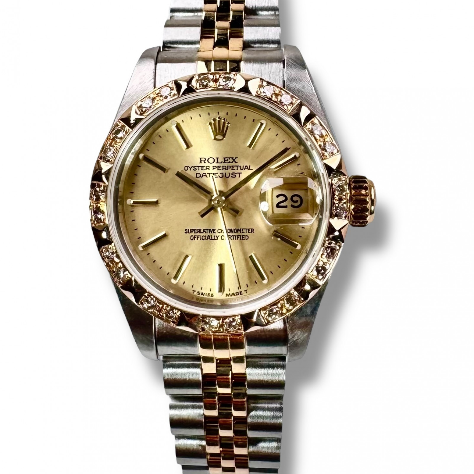 Rolex Datejust 69173 with custom diamond bezel | Ermitage Jewelers