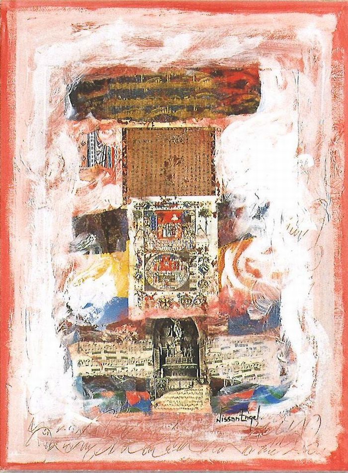 ニッサン・インゲル「メロディー」オリジナル 油彩 コラージュ 原画
