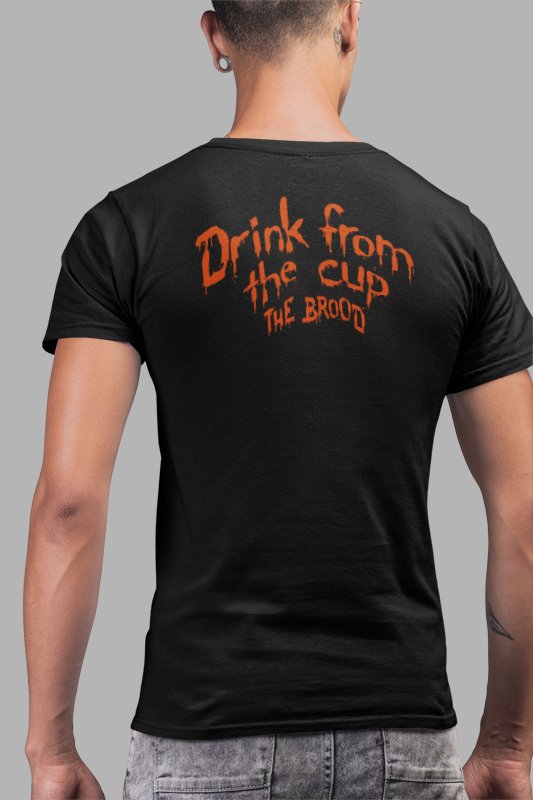 The Brood Edge Christian Drink from the Cup Black T-shirt