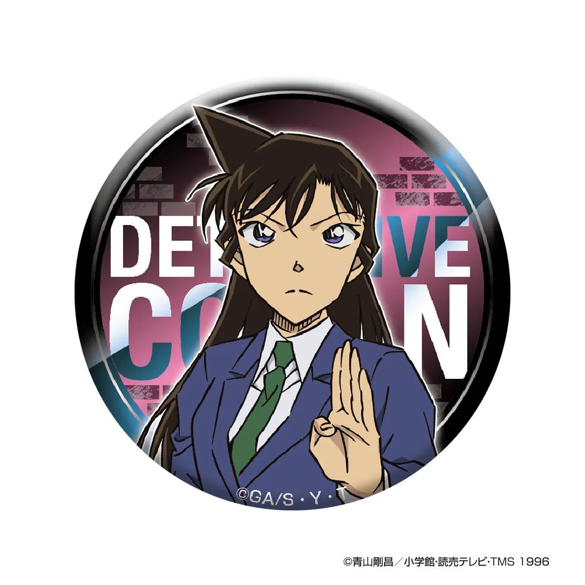 名探偵コナン 公式アプリ 缶バッジ 工藤新一 毛利蘭セット 名探偵コナン