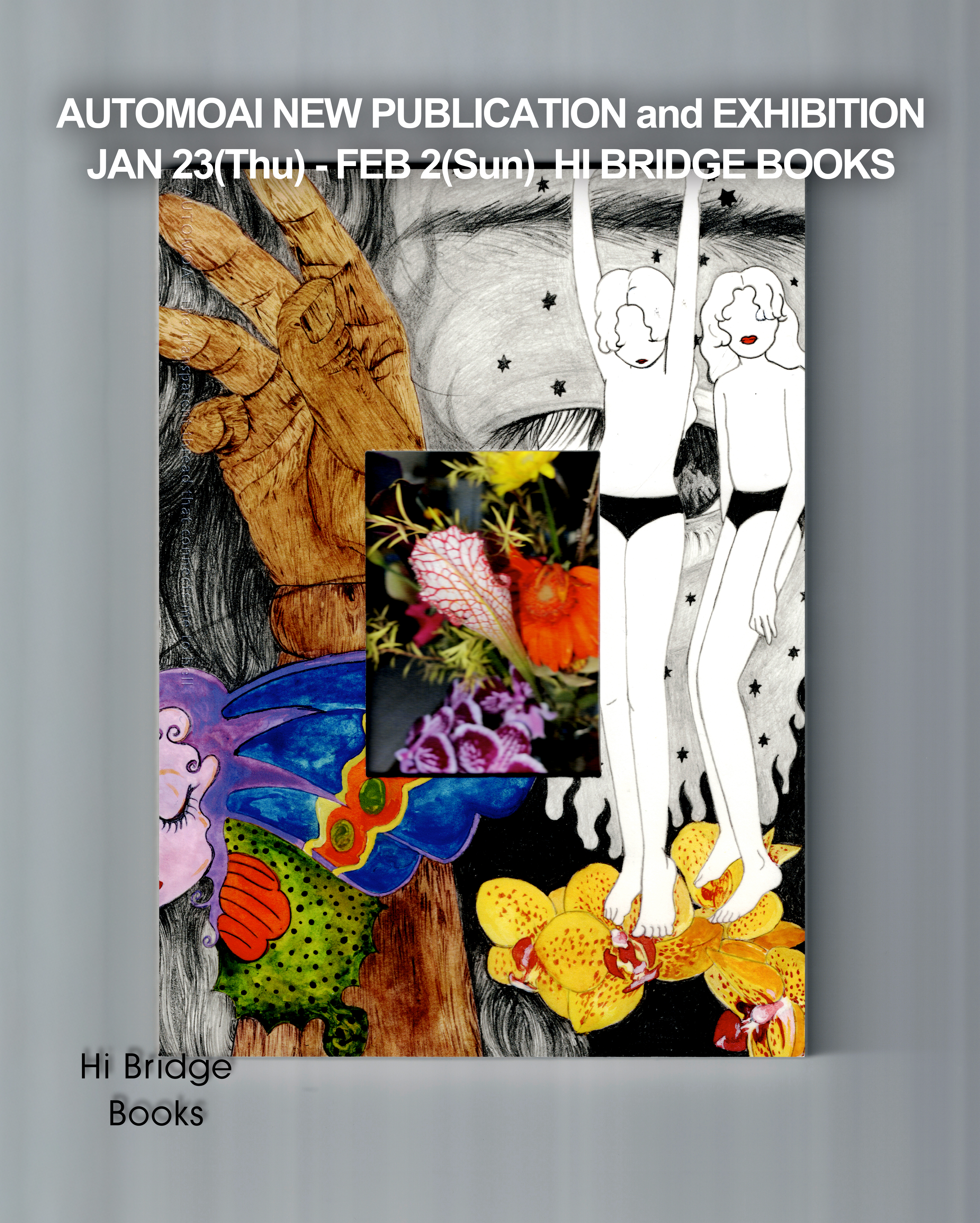 オートモアイの新作画集2冊の出版記念展示とブックサイニングがHi