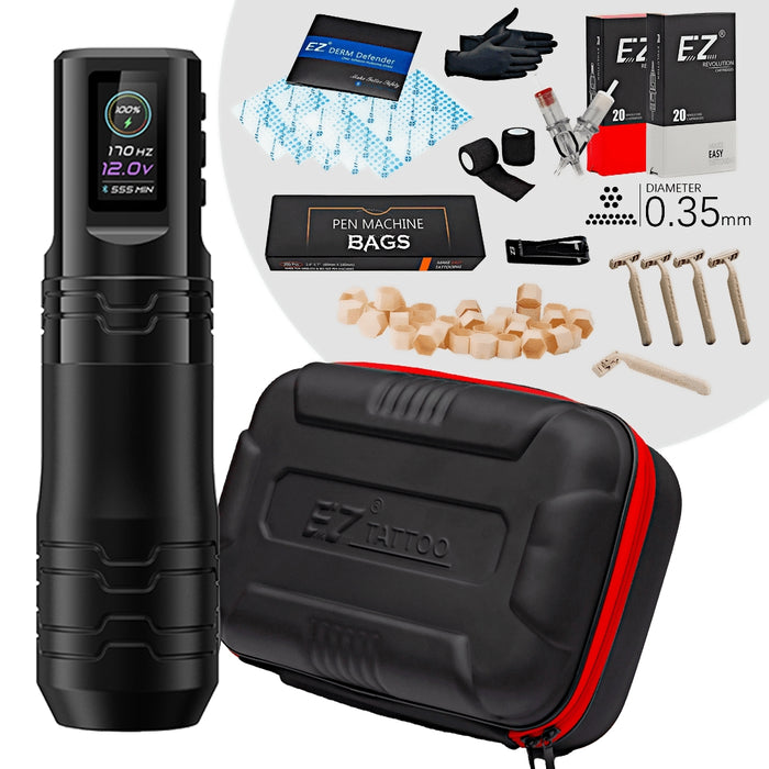EZ P3 Pro Turbo 2.0 Wireless Tattoo Machine Advanced Bundle — EZ