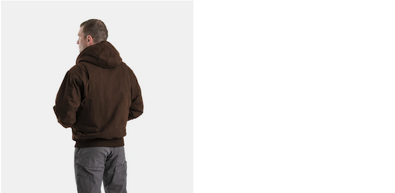 HJ317BB Highland Flex180 Washed Duck Hooded Work Jacket - Bark