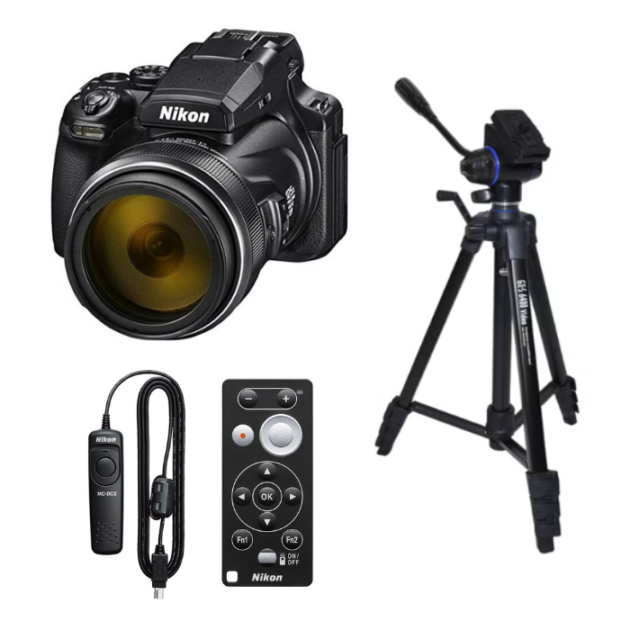 レンタル] 天体撮影入門セット ニコン COOLPIX P1000＆三脚＆リモコン