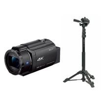 レンタル] ソニー ビデオカメラ HDR-CX680(ホワイト) ＆ 自立脚付き一