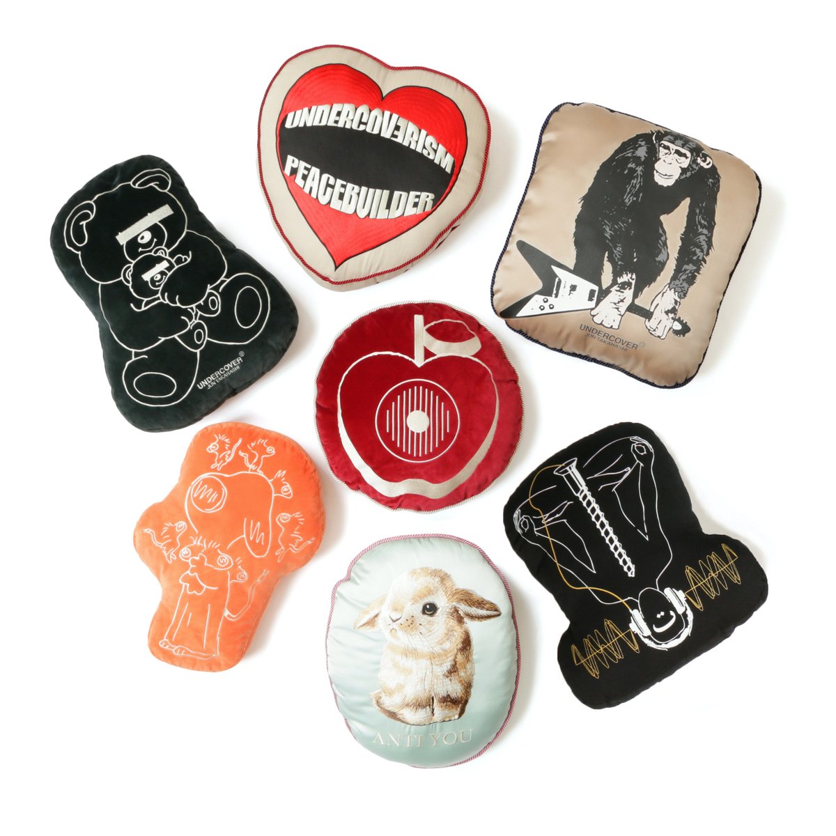 アンダーカバー」がクッションを受注販売 ギラップルやベアなど