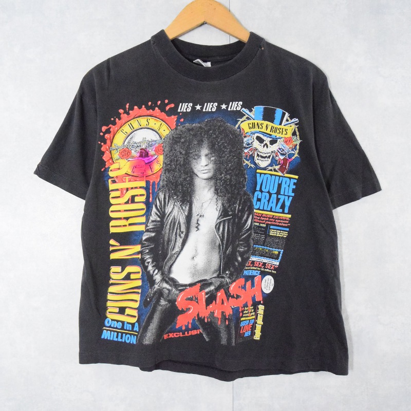 ガンズアンドローゼズ Tシャツ コットン ブラック GUNS N' ROSES 90S
