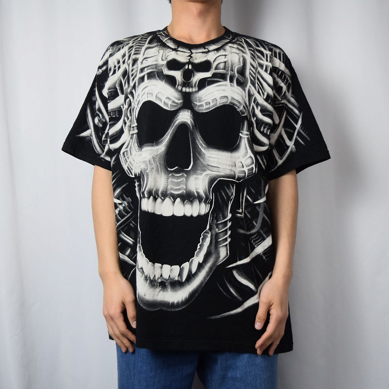 2000s 2000年代 リキッドブルー 骸骨 スカル │ヴィテージ古着屋Feeet