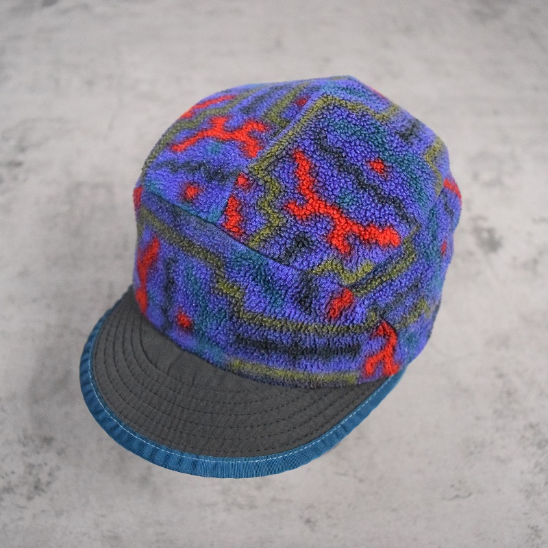 90s 90年代 パタゴニア 帽子 ダックビルキャップ 総柄 紫 パープル