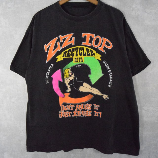 90s 90年代 ズィー・ズィー・トップ リサイクラー バンT 音楽
