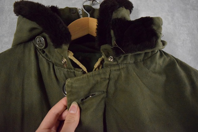 60s 60年代 ミリタリー フライトジャケット カーキ ラビットフード