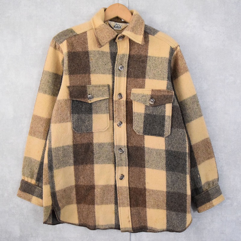 WOOLRICH ウールリッチ シャツジャケット ウールシャツ L ブロック