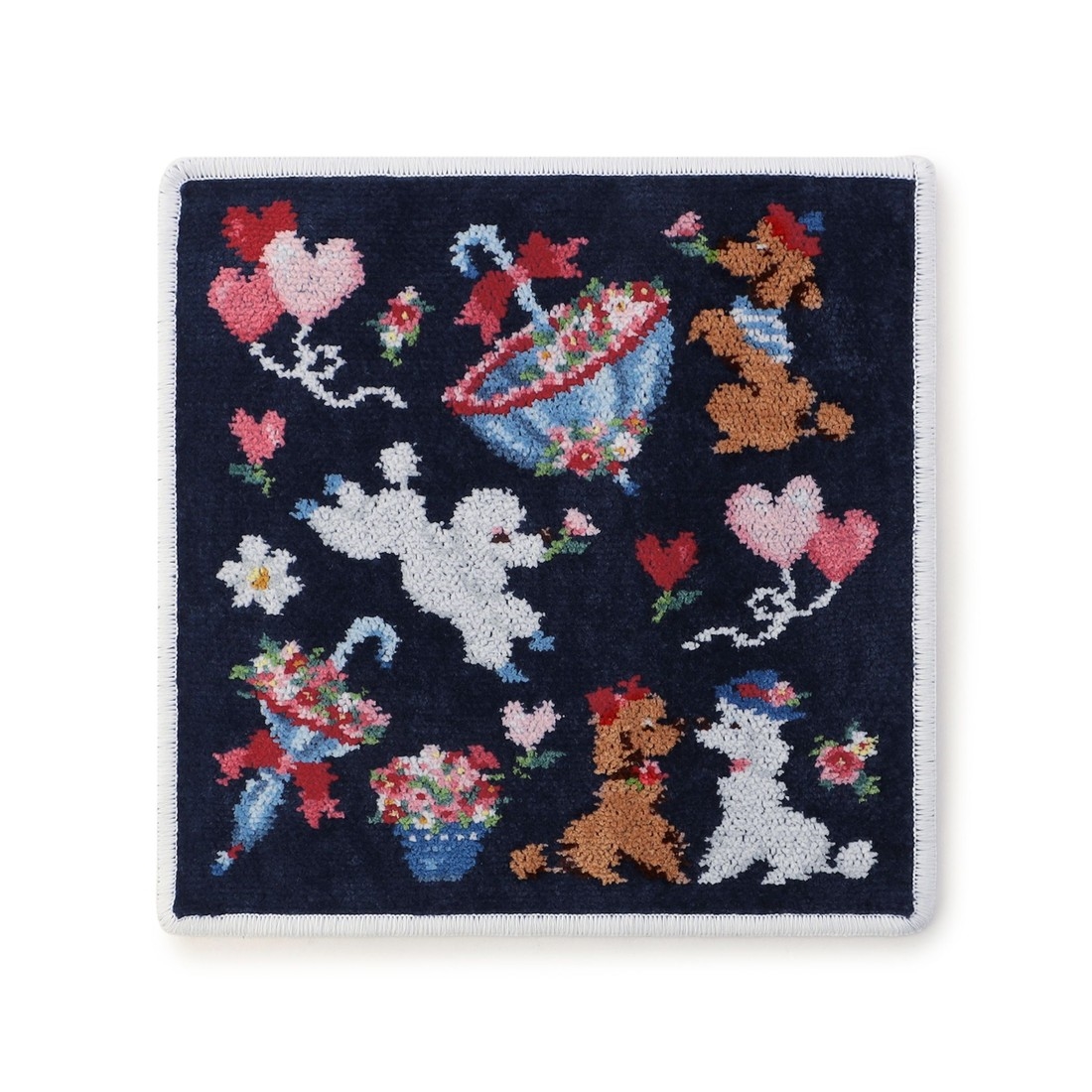 モンプティルル ハンカチ（WEB限定）(ネイビー×ホワイト): FEILER