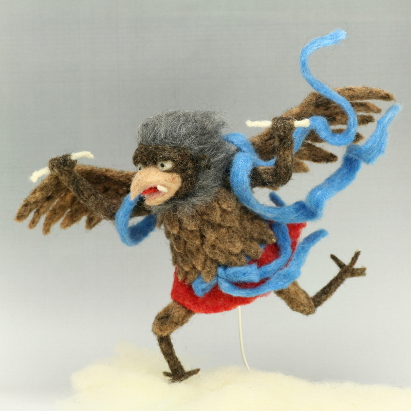 羊毛フェルト 【付喪神】 妖怪 ハンドメイド 羊毛フェルト 付喪神 妖怪