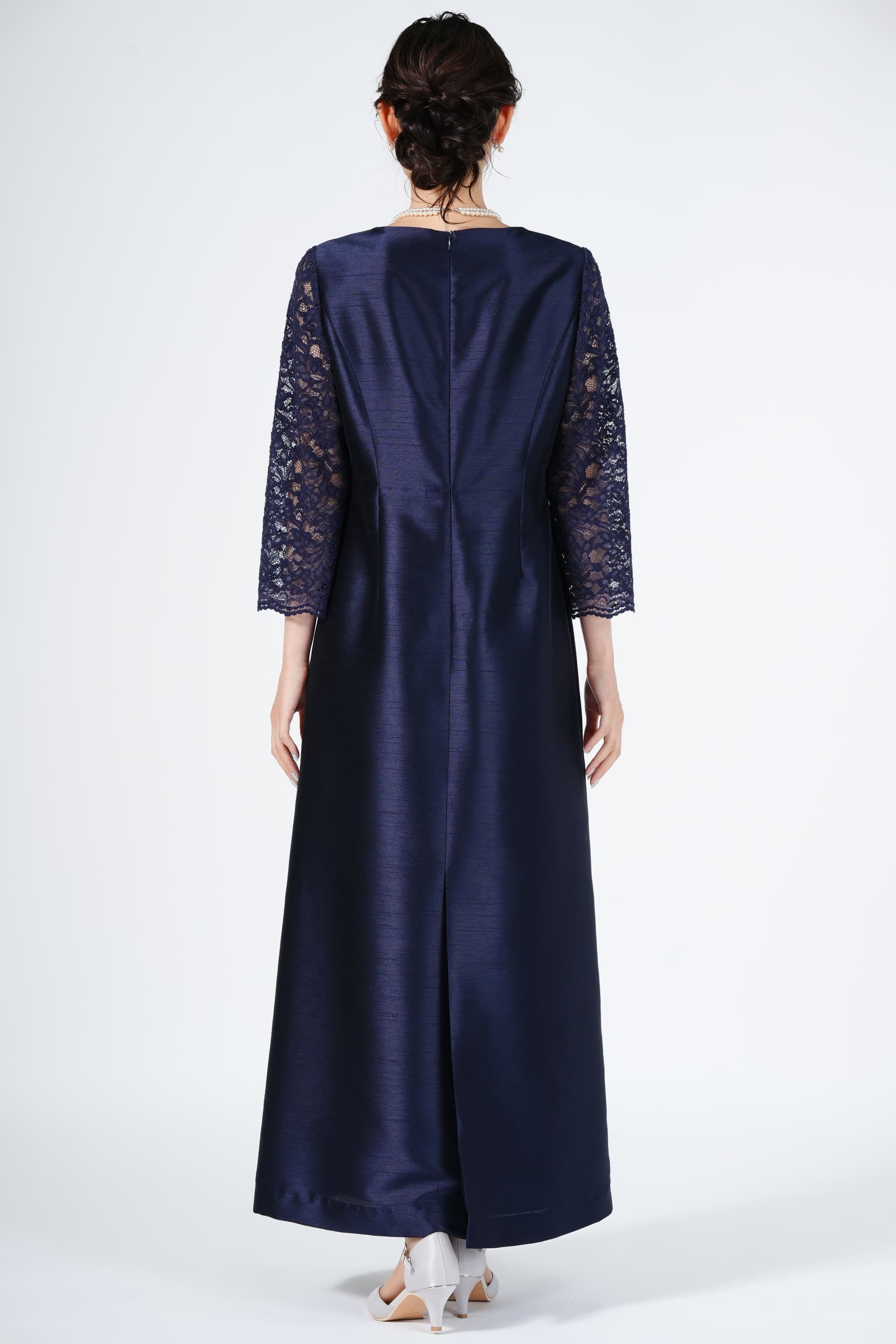 soir dolce】ノースリーブ ネイビー ドレス soir dolce】ノースリーブ