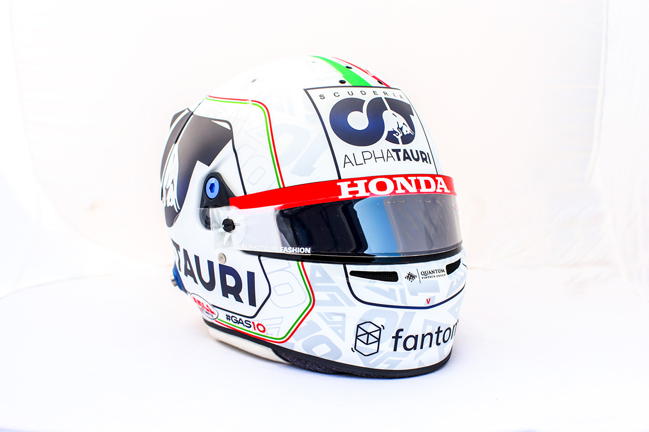 ピエール・ガスリー 直筆サイン入り 1/2ミニヘルメット フランスGP