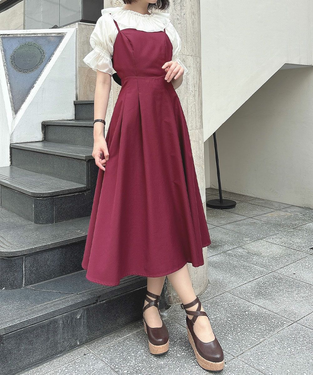 □バックカッティングキャミワンピース/an another angelus