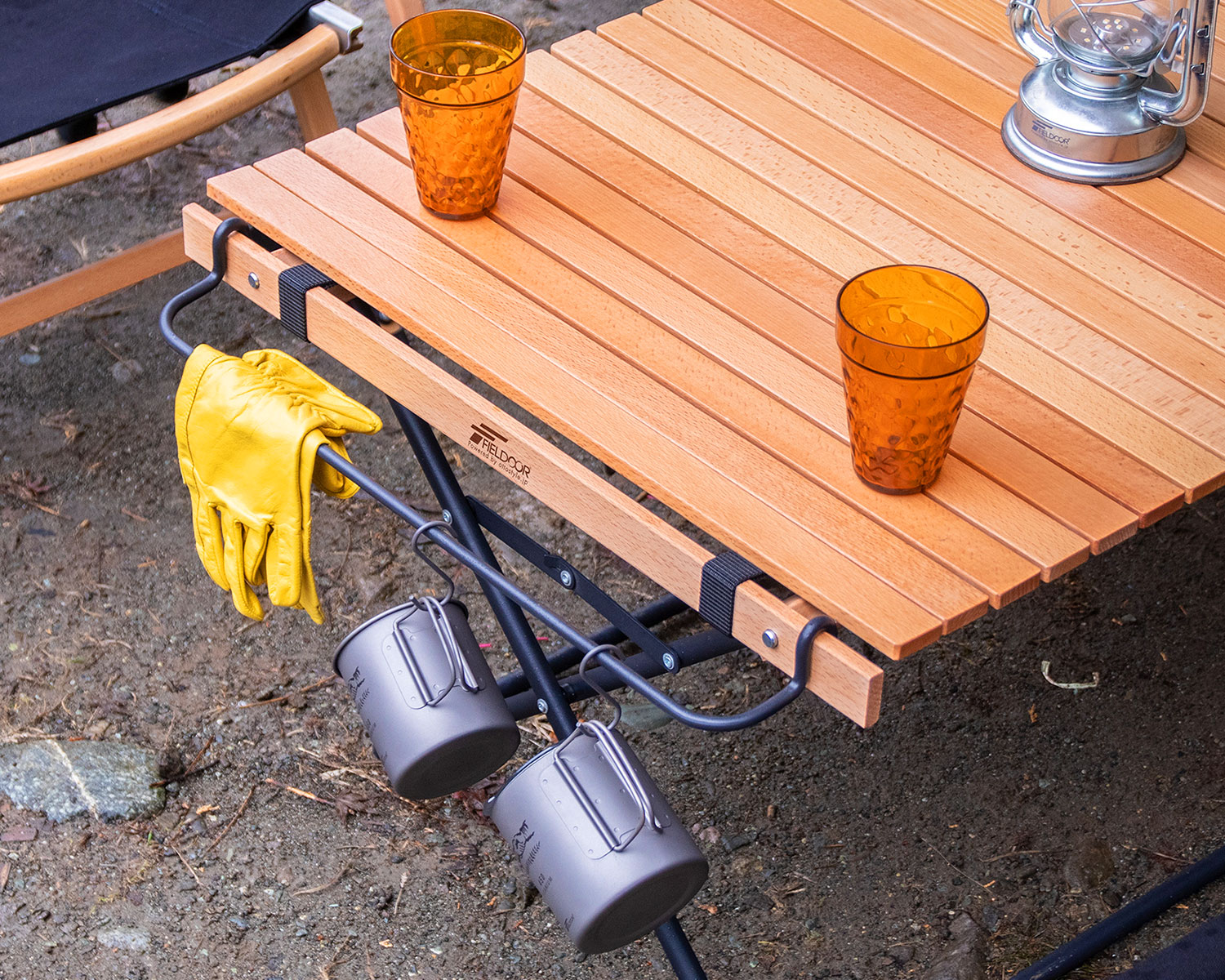 FIELDOOR（フィールドア） | ウッドロールトップテーブル スチールレッグ