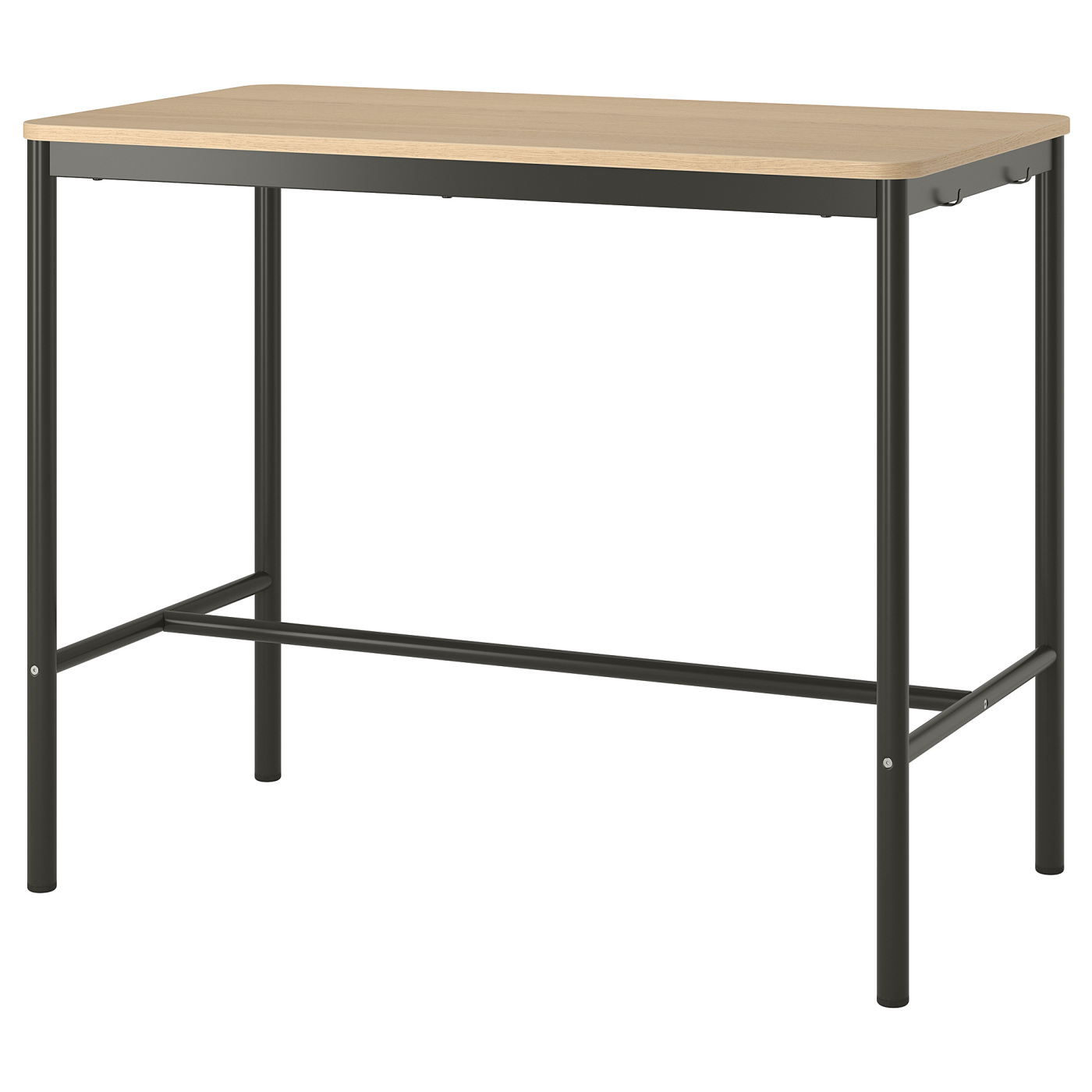 TOMMARYD table white stained oak veneer/anthracite - IKEA