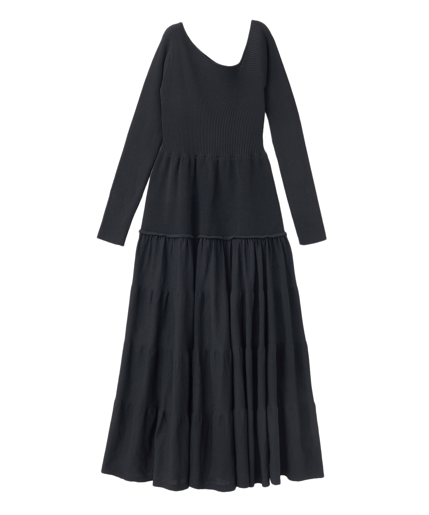 アシメネックティアードニットワンピース｜PETAL ONLINE（ペタル