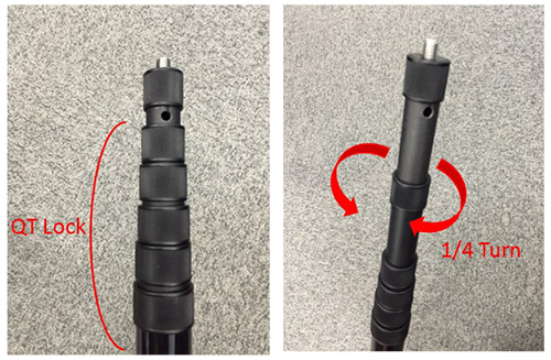 vdB BB-QT マイクロフォンブームポール(カーボン製/6段/40cm-150cm