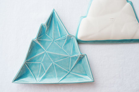 ラ30 氷山プレート（貫入/釉ヒビあり） - 益子焼の小さな窯元