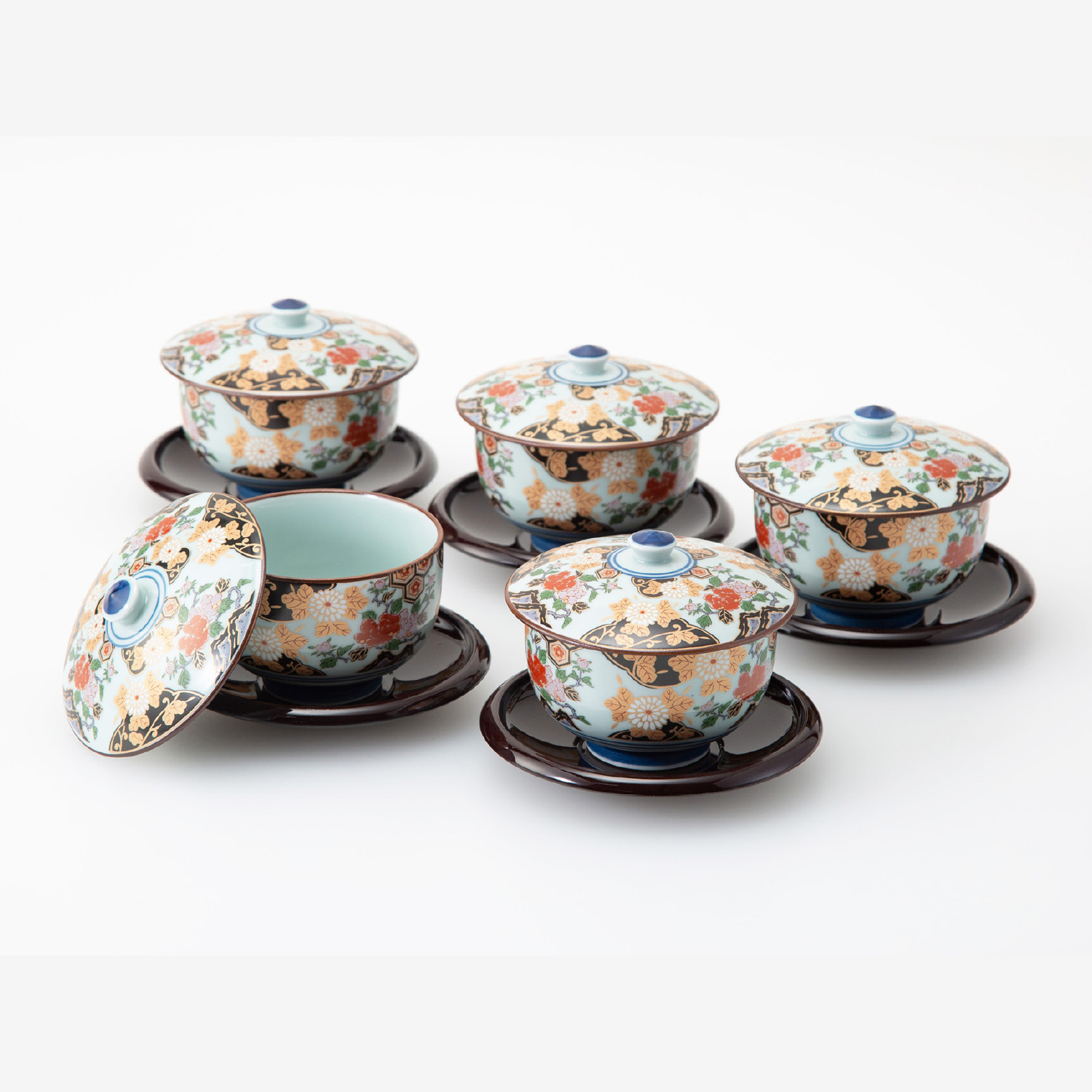 Price Gift｜亀甲岩牡丹 茶托付汲出揃｜西海陶器 | SAIKAI B-SHOP