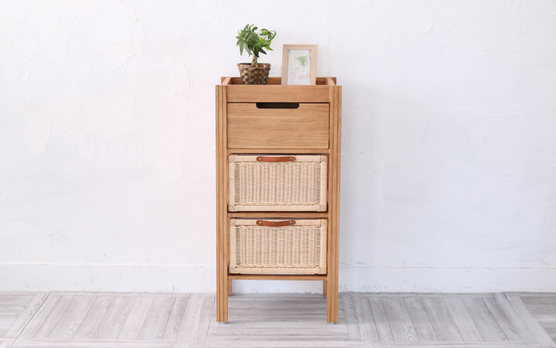G843XP チーク無垢材とラタンのランドリーチェスト | 【SR-net