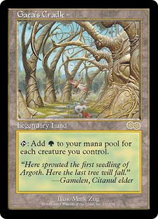 MTG ガイアの揺籃の地 金枠 まあまあ綺麗 MTG ガイアの揺籃の地 金枠