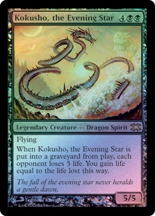Foil】《夜の星、黒瘴/Kokusho, the Evening Star》[FtV:Dragons] 黒R