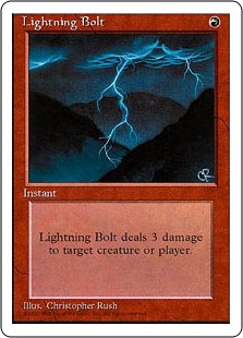 MTG 稲妻/Lightning Bolt 日本語第4版 黒枠 □黒枠□《稲妻/Lightning