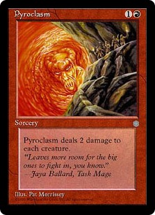MTG Foil 第7版 英語版 紅蓮地獄 Pyroclasm MTG 紅蓮地獄 英語 Foil