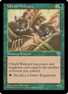 ウークタビー・ワイルドキャット/Uktabi Wildcats》[7ED] 緑R | 日本